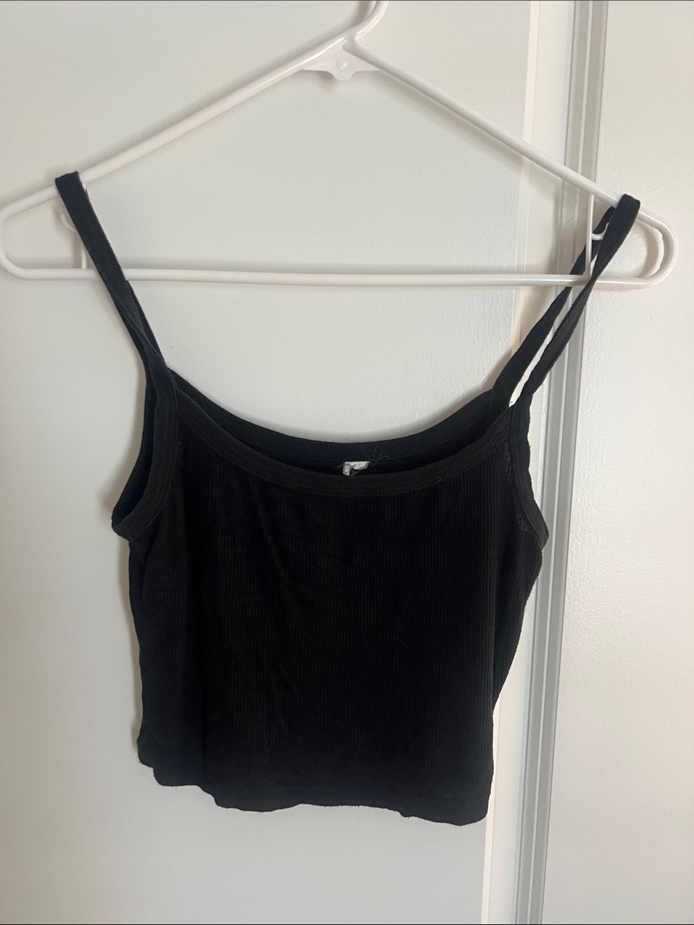 PacSun Black Ribbed Spaghetti Strap Tank